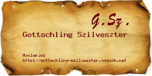 Gottschling Szilveszter névjegykártya